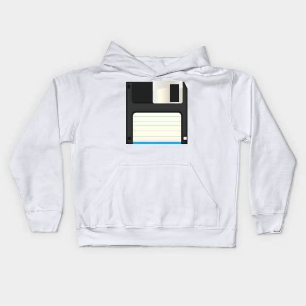 Floppy Disk Kids Hoodie by nickemporium1